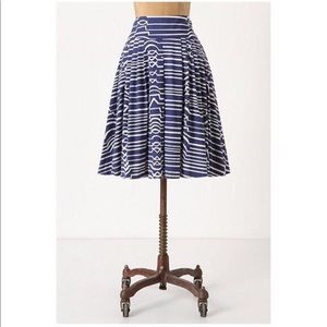 Anthropologie zagged striped skirt Sz 2